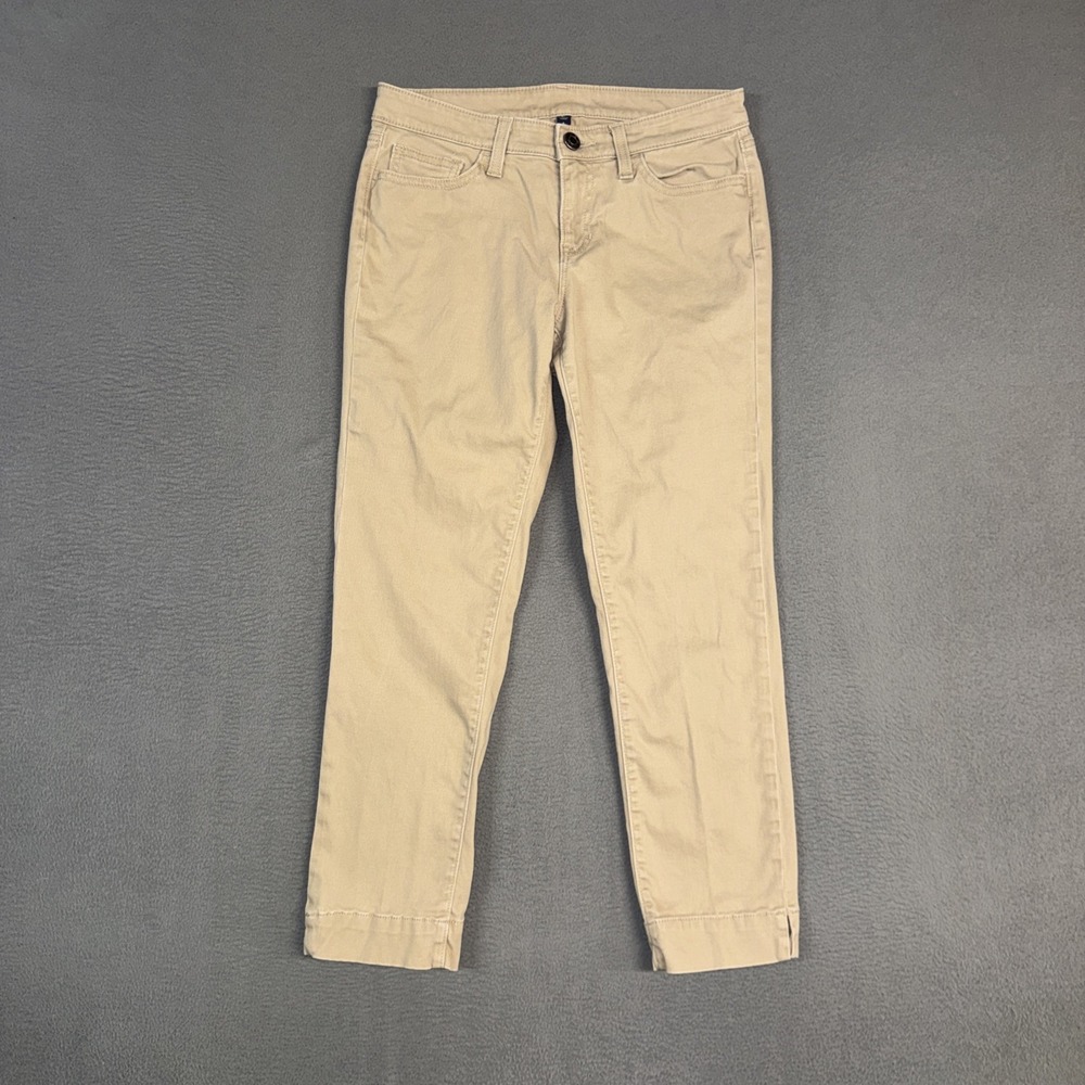Gap Jeans Womens 4 Brown Straight Ankle Stretch Flat Front Cotton Blend Preppy